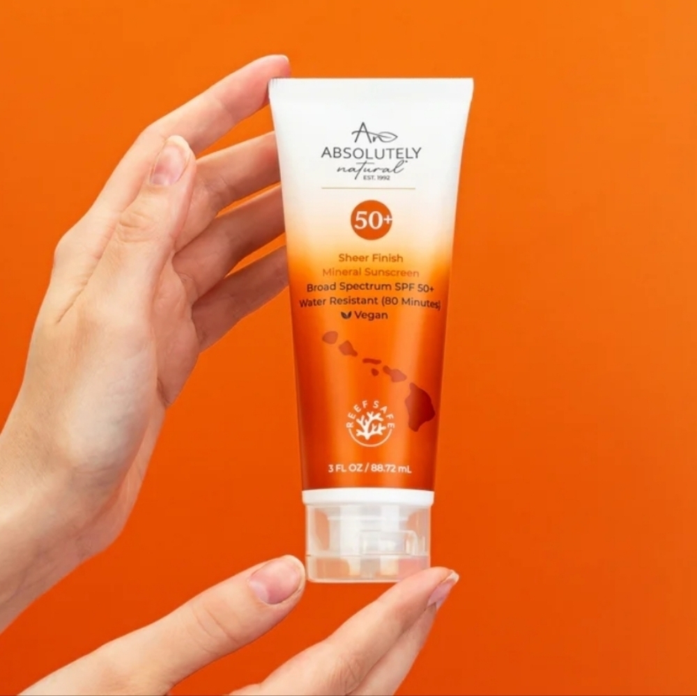 Absolutely Natural Sheer Finish Mineral Sunscreen SPF 50+ 3oz - Picture 3 of 5
